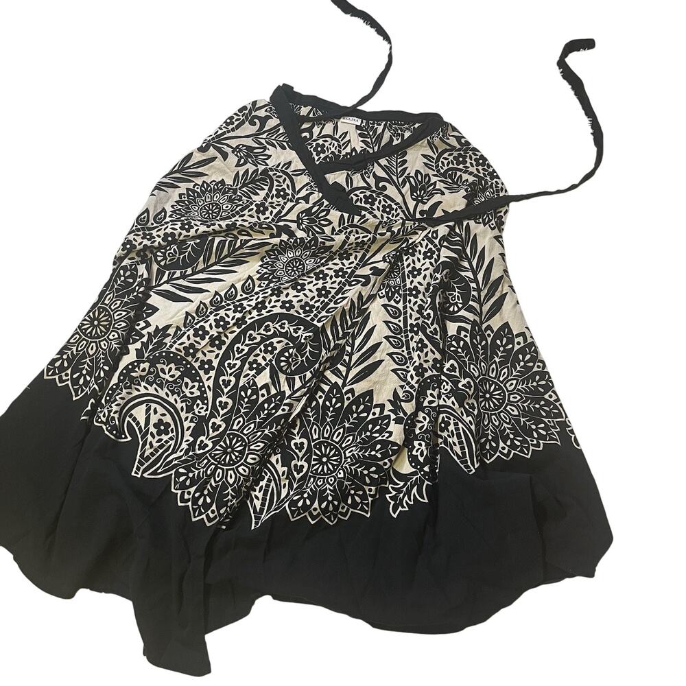 Belma Floral Women's Bohemian Maxi Skirt Paisley Wrap Elastic Waist One Size